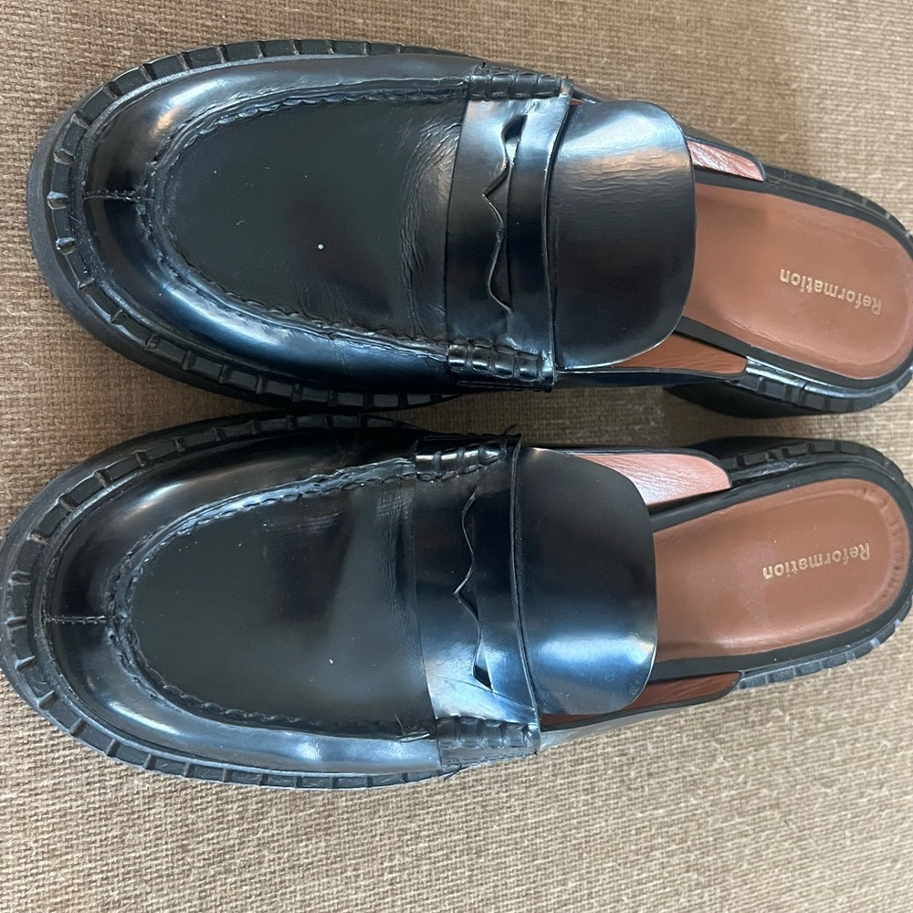 Reformation slip on Angie loafers